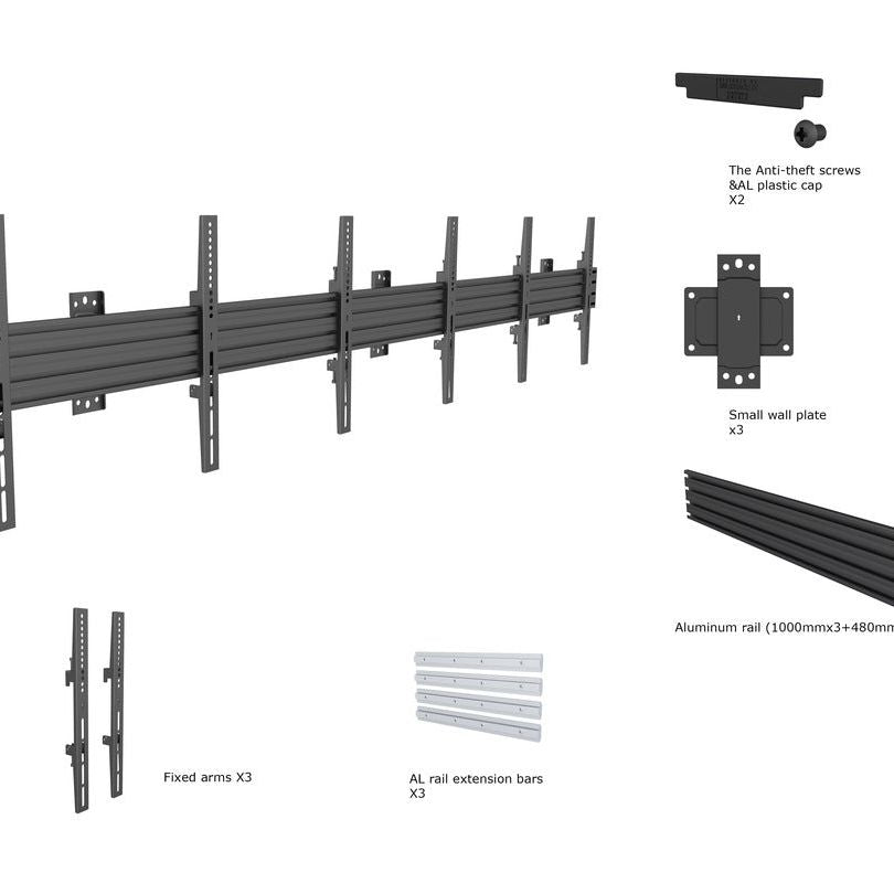 Multibrackets M Wallmount Pro MBW3U Fixed Black