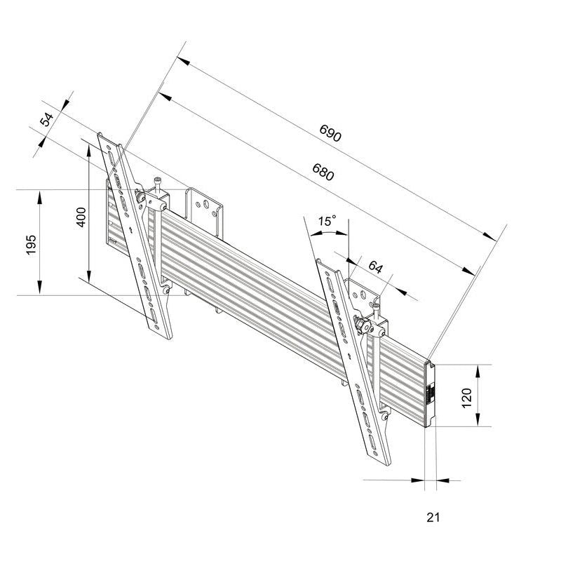 Multibrackets M Wallmount Pro MBW1U Tilt Black