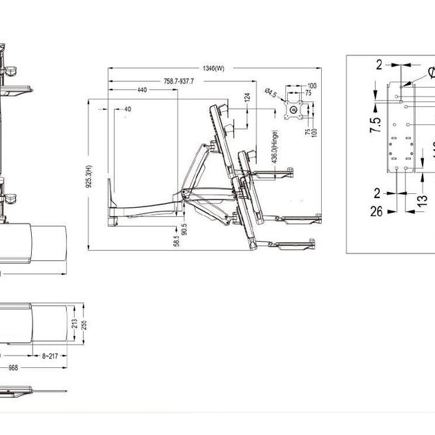 Multibrackets M Workstation Arm Single Extended