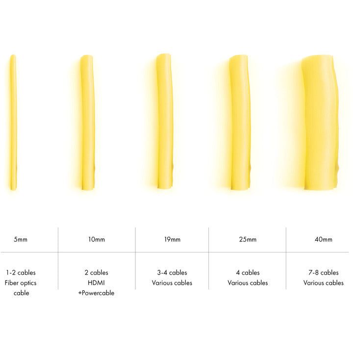 Multibrackets M Universal Cable Sock Self Wrapping 5mm Yellow 25m
