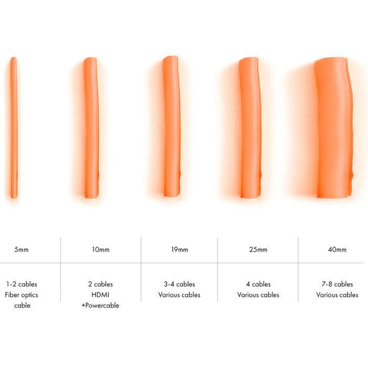 Multibrackets M Universal Cable Sock Self Wrapping 5mm Orange 25m
