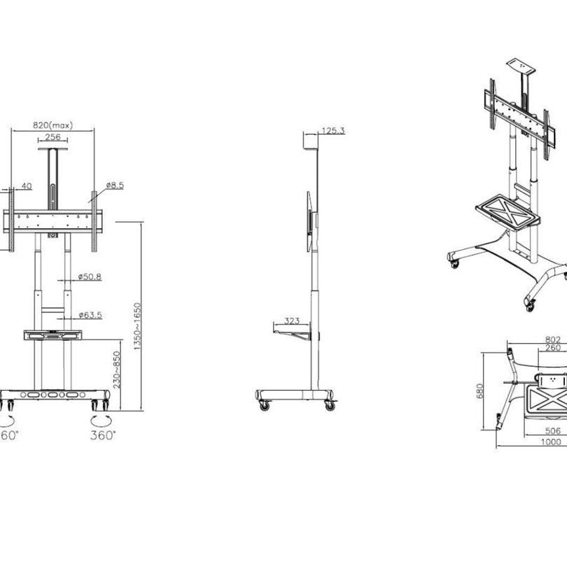 Multibrackets M Public Floorstand Basic 180 incl shelf & camera holder