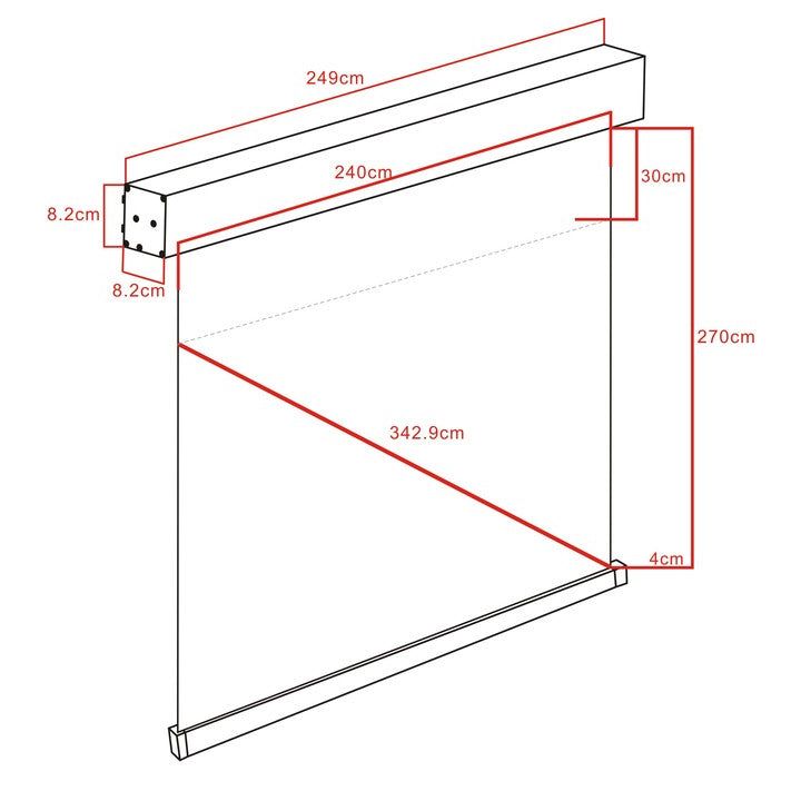 Multibrackets M 1:1 Motorized Projection Screen 240x240, 135" White Edition