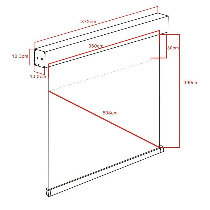 Multibrackets M 1:1 Motorized Projection Screen 360x360, 200" White Edition