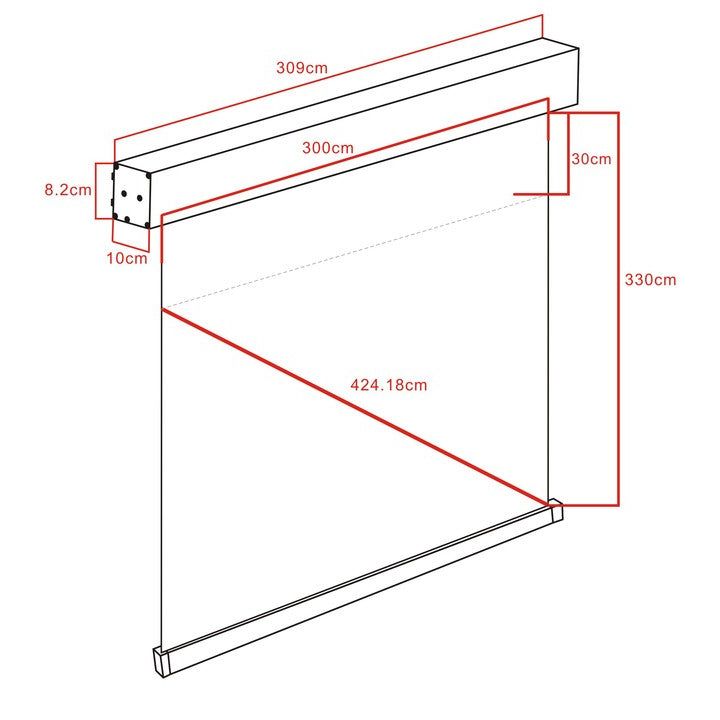 Multibrackets M 1:1 Motorized Projection Screen 300x300, 167" White Edition