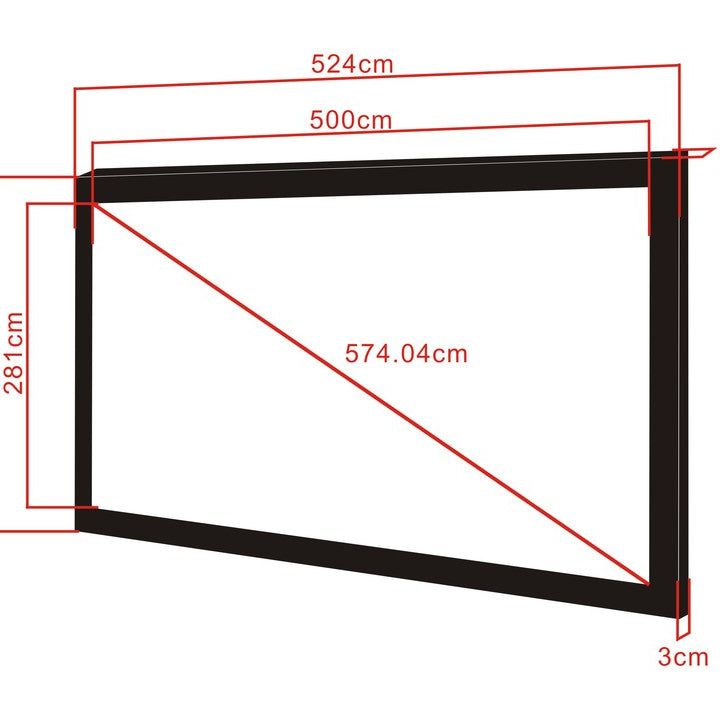 Multibrackets M 16:9 Framed Projection Screen 500x281, 226"