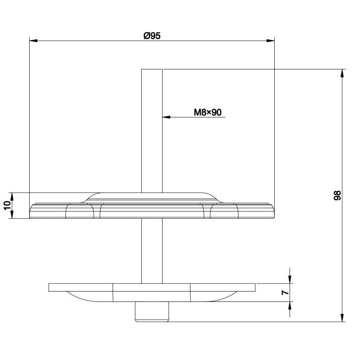 Multibrackets M VESA Deskmount Officeline Grommet Base White