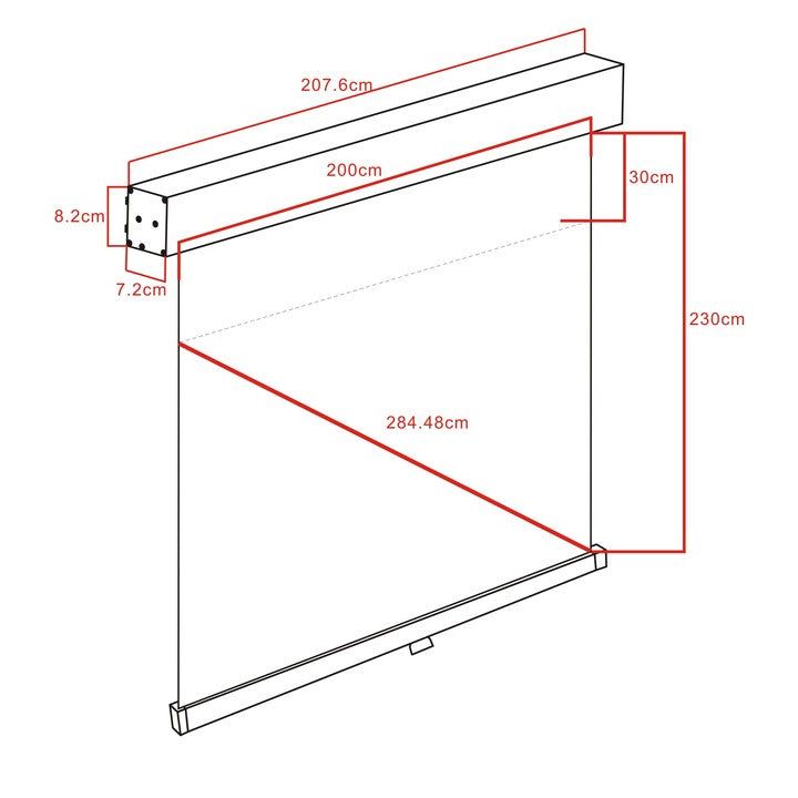 Multibrackets M 1:1 Manual Projection Screen 200x200, 112" White Edition
