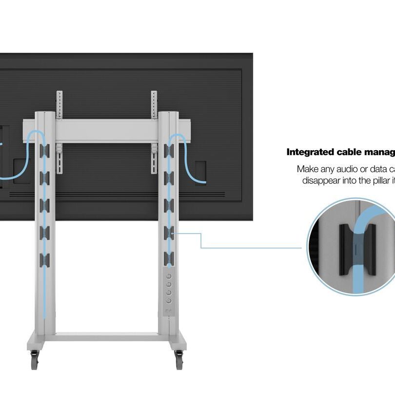 Multibrackets M Public Display Stand 180 Dual Pillar Wheelbase Silver