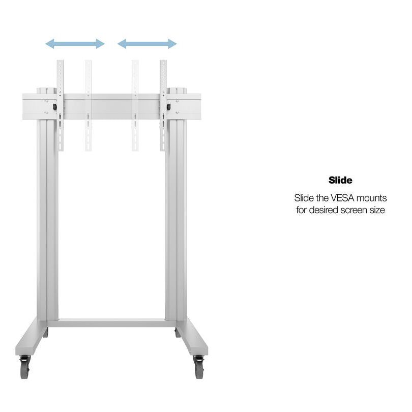 Multibrackets M Public Display Stand 180 Dual Pillar Wheelbase Silver