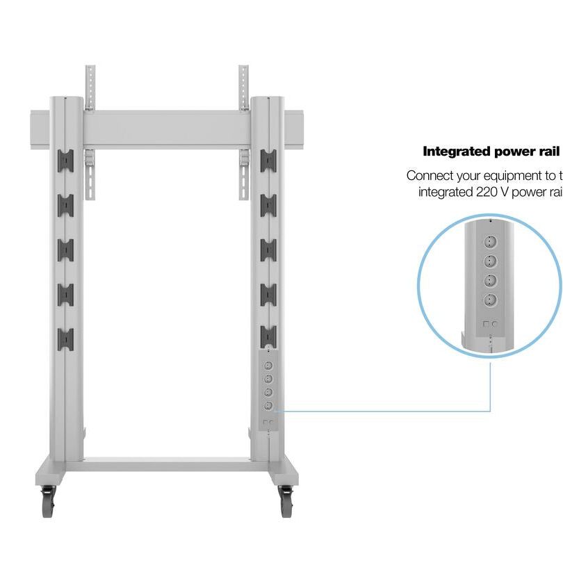 Multibrackets M Public Display Stand 180 Dual Pillar Wheelbase Silver