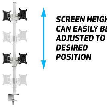Multibrackets M VESA Deskmount Officeline Quad B2B White