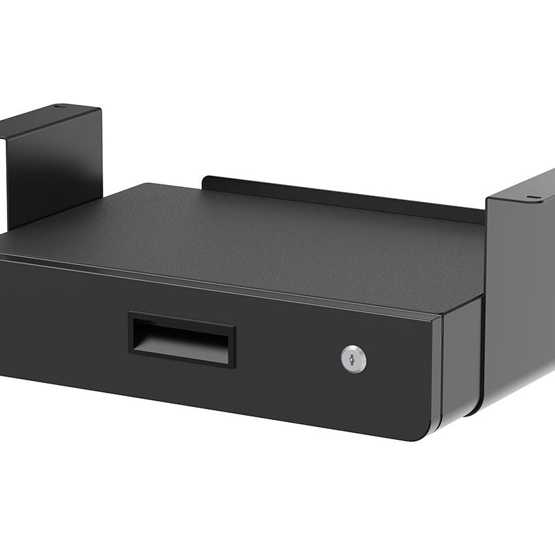 Multibrackets M Under Desk Drawer Lockable Black with Shelf
