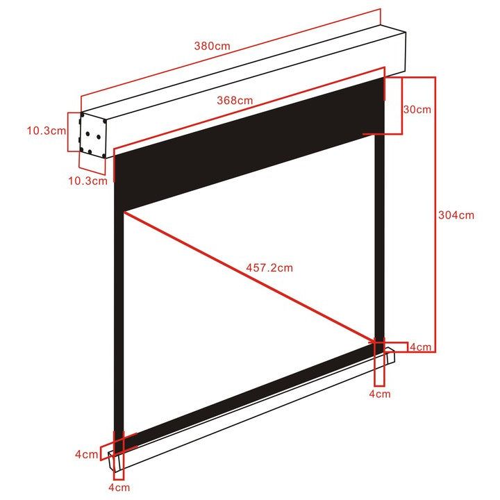 Multibrackets M 4:3 Motorized Projection Screen 360x270, 180"