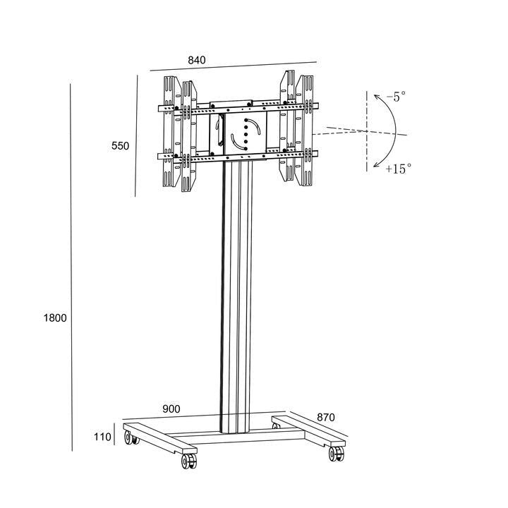Multibrackets M Public Display Stand 180 HD Back to Back Black