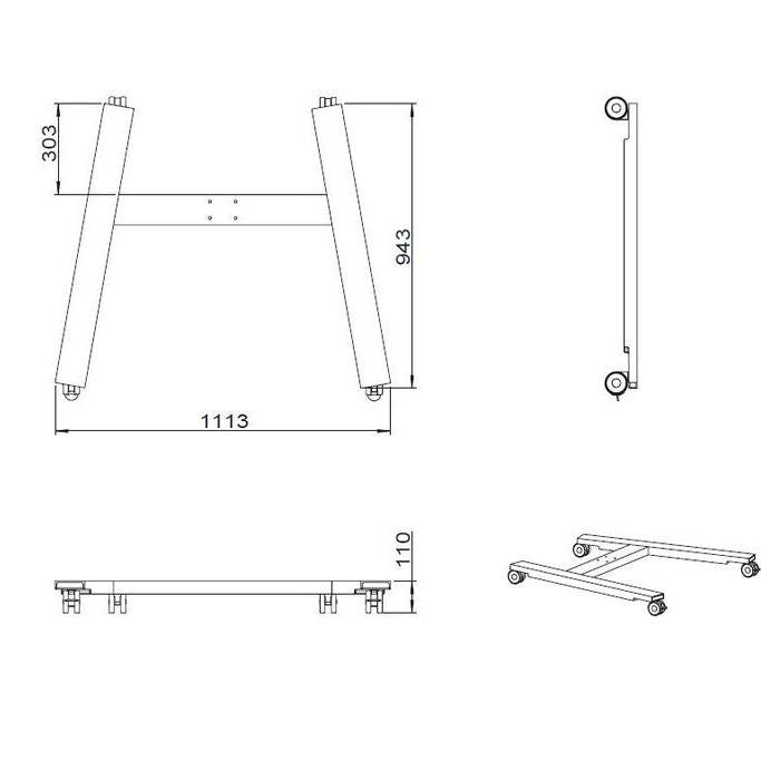 Multibrackets M Public Display Stand Wheelbase HD Silver