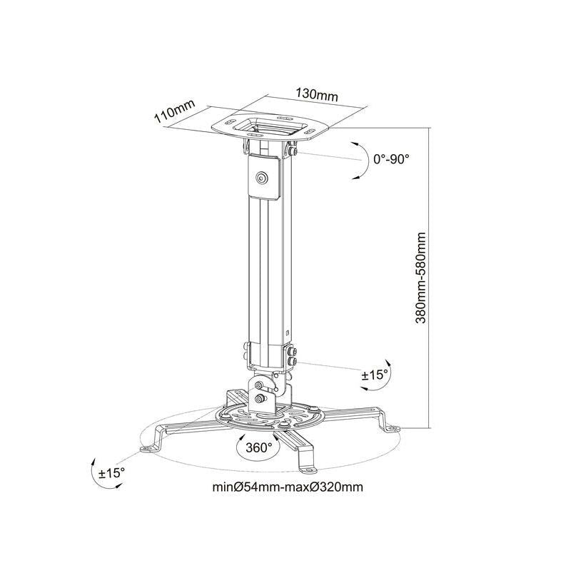 Multibrackets M Universal Projector Ceiling Mount I