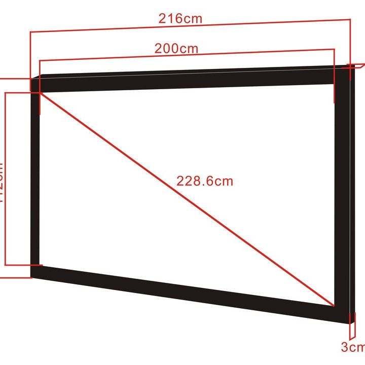 Multibrackets M 16:9 Framed Projection Screen 200x112, 90"