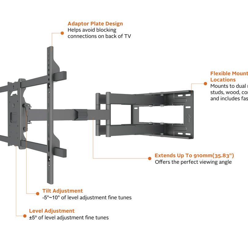 Multibrackets M Universal Long Reach Arm 910mm HD, Dual