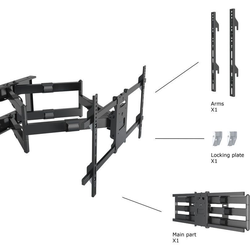 Multibrackets M Universal Long Reach Arm 910mm HD, Dual