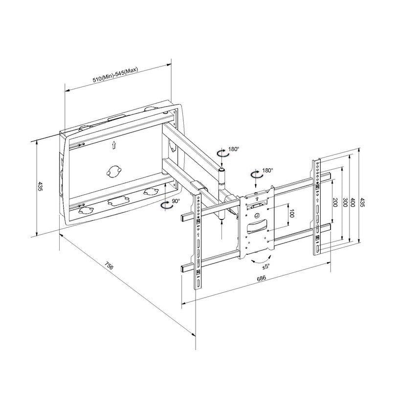 Multibrackets M Recessed Full Motion Flexarm