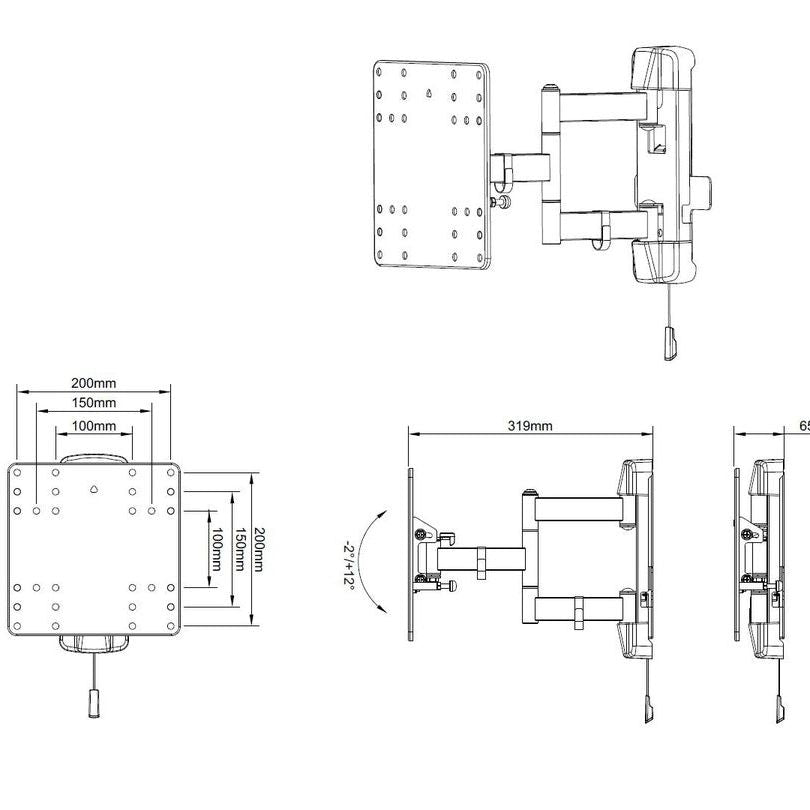 Multibrackets M VESA Full Motion Outdoor 100/200