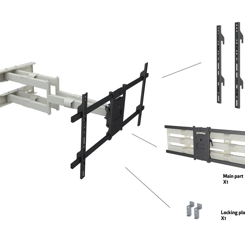 Multibrackets M Universal Long Reach Arm HD 910mm Dual White