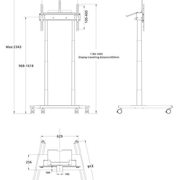 Multibrackets M Motorized Floorstand 60kg White