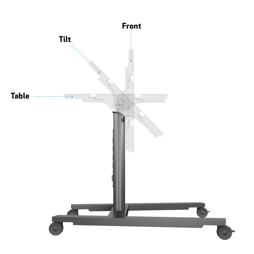 Multibrackets M Public Display Stand 80 HD Wheelbase Single Black