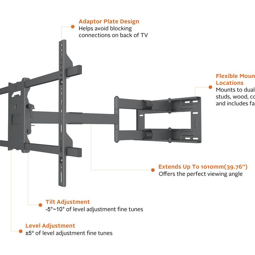 Multibrackets M Universal Long Reach Arm 1010mm HD, Single