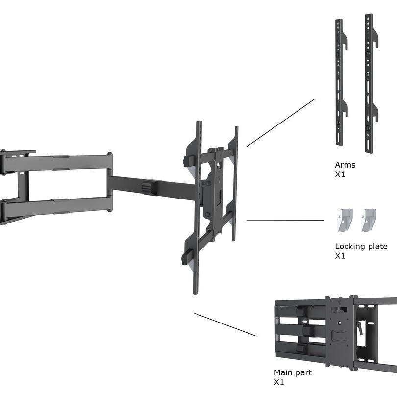 Multibrackets M Universal Long Reach Arm 1010mm HD, Single