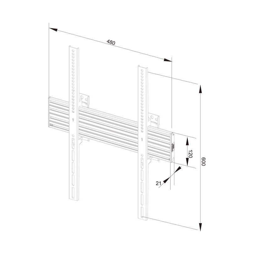 Multibrackets M Wallmount Pro MBW1UP 400x600 Fixed Black