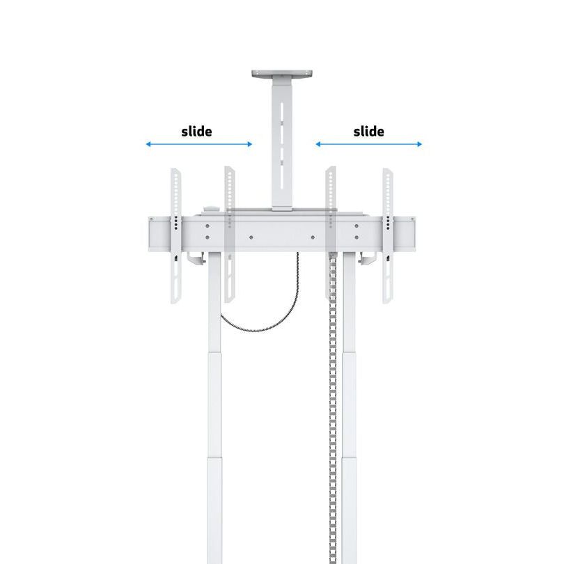 Multibrackets M Motorized Floorstand Incl cabinet & camerashelf 120kg White