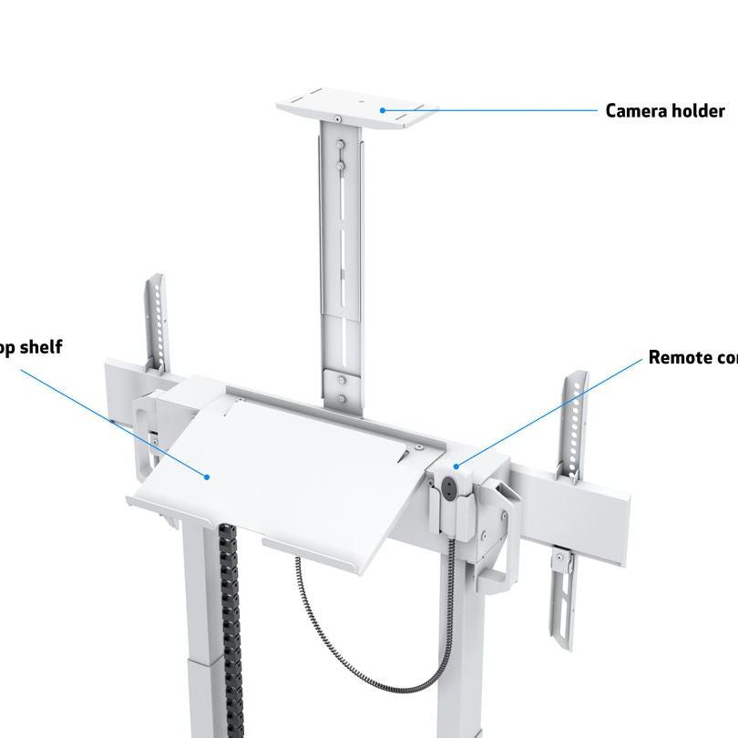 Multibrackets M Motorized Floorstand Incl cabinet & camerashelf 120kg White