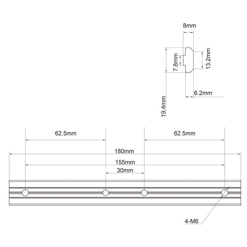 Multibrackets M Pro Series - Rail Extension Black