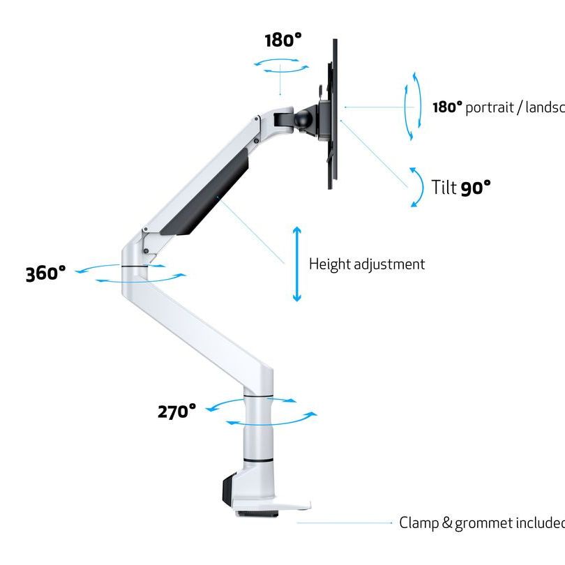 Multibrackets M VESA Gas Lift XL Single White