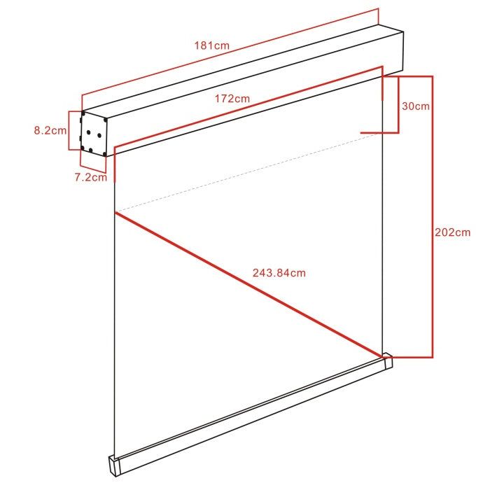 Multibrackets M 1:1 Manual Projection Screen 172x172, 96" White Edition