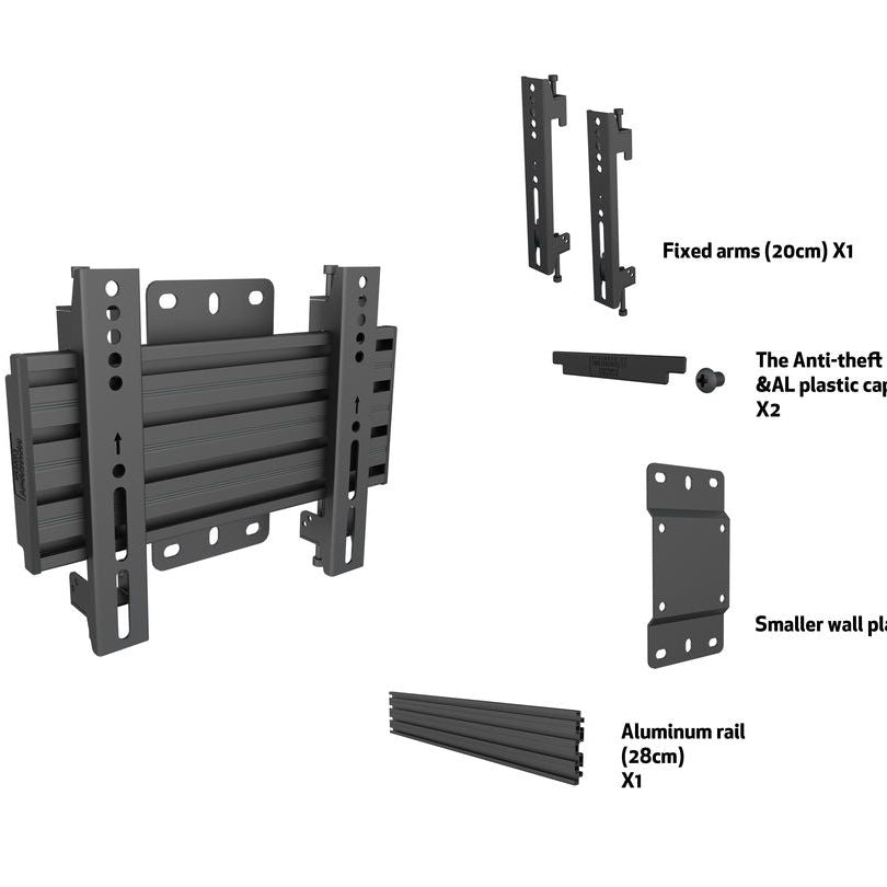 Multibrackets M Wallmount Pro MBW1U Fixed 200 Black