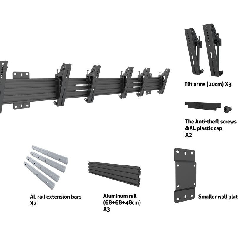 Multibrackets M Wallmount Pro MBW3U Tilt 200 Black