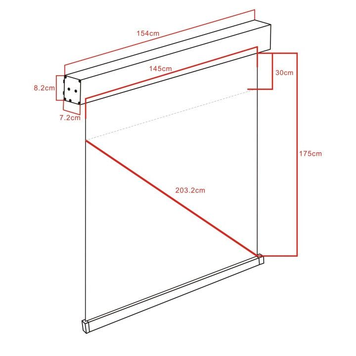 Multibrackets M 1:1 Manual Projection Screen 145x145, 80" White Edition