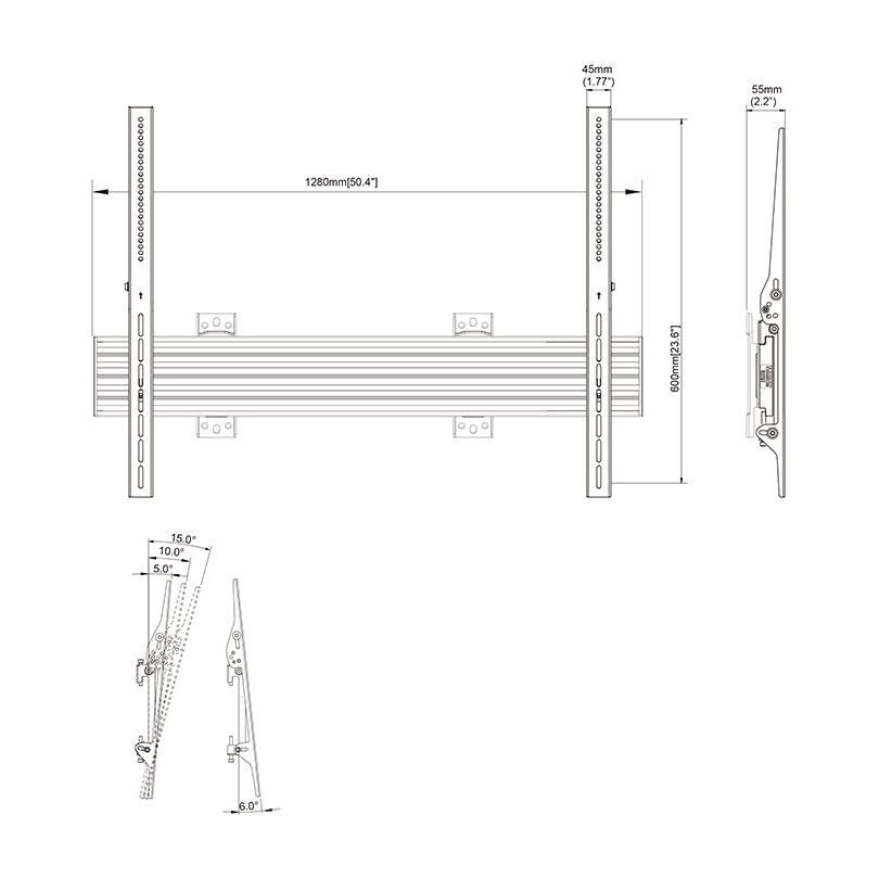 Multibrackets M Wallmount Pro MBW1U 1000 Tilt Black