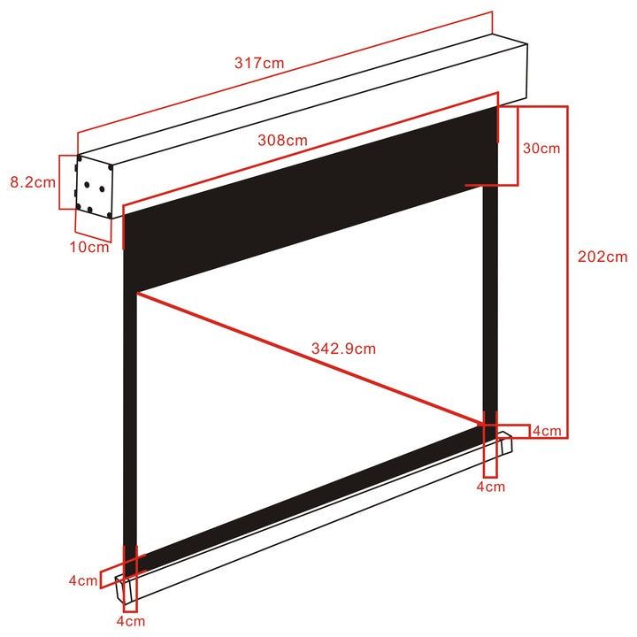 Multibrackets M 16:9 Motorized Projection Screen 300x168, Black 135"