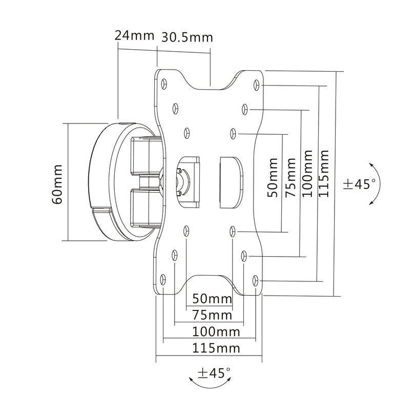 Multibrackets M VESA Full-Motion I 50 75 100