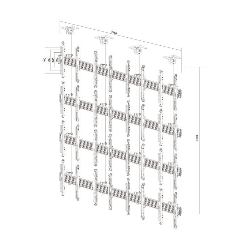 Multibrackets M Ceiling Mount Pro MBC4X4U Adjustable