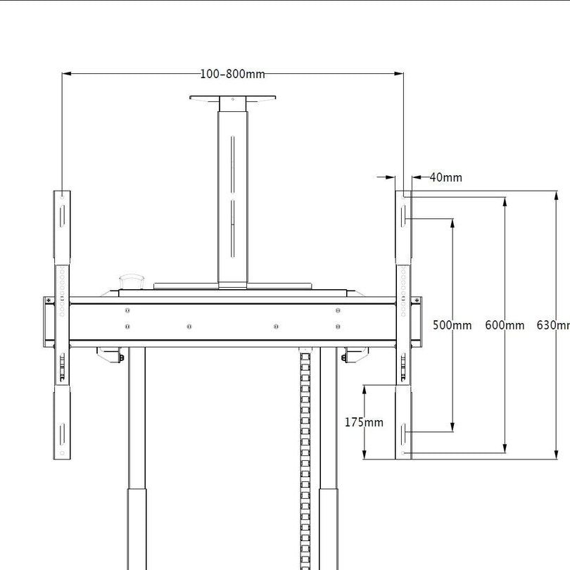 Multibrackets M Extension kit 600 for M Motorized Floorstand 60kg and 120kg