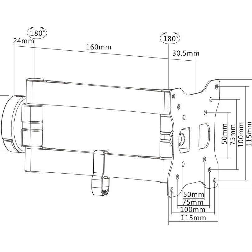 Multibrackets M VESA Full-Motion II 50 75 100