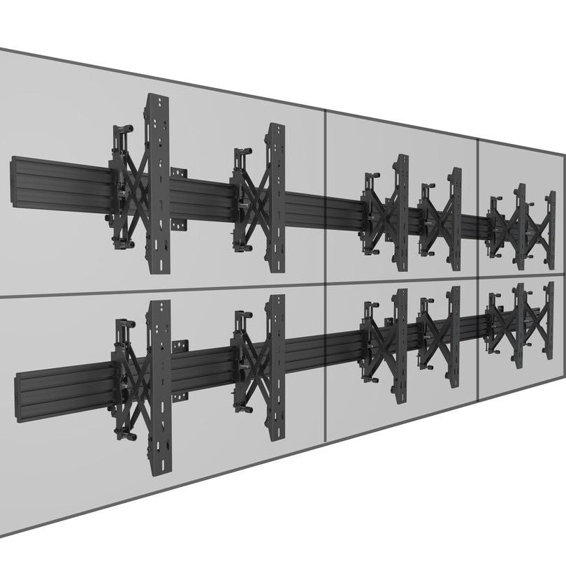 Multibrackets M Wallmount Pro MBW3x2U Push In Pop Out Black