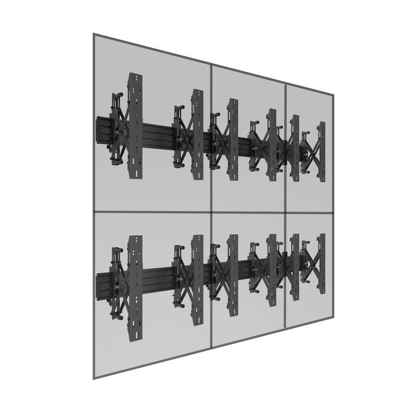 Multibrackets M Wallmount Pro MBW3x2UP Push In Pop Out Black