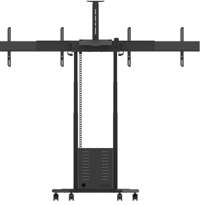Multibrackets M Motorized Floorstand Dual Screen incl cabinet & cam-shelf 120kg