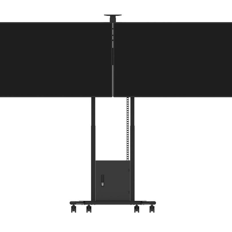 Multibrackets M Motorized Floorstand Dual Screen incl cabinet & cam-shelf 120kg